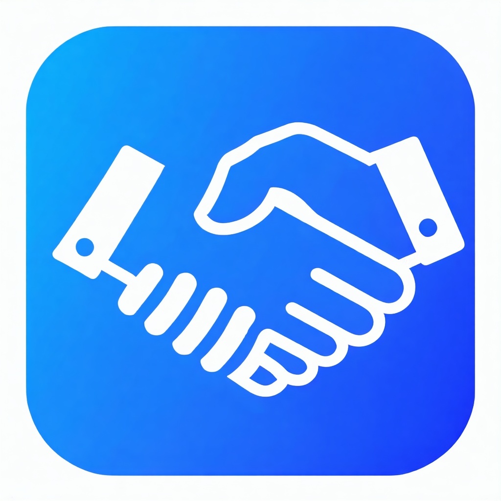 icon with handshake