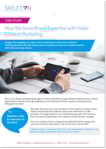 Skeleton Video Content Marketing Case Study PDF Skeleton Video Content Marketing Case Study PDF