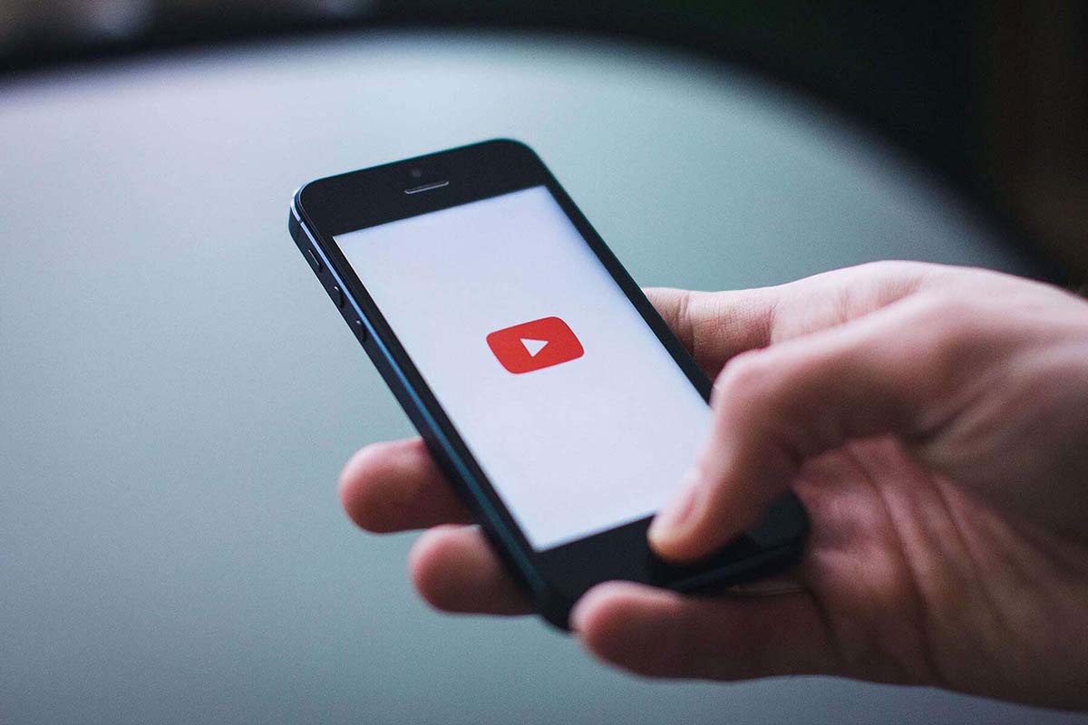 YouTube logo on iPhone