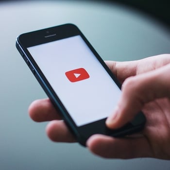 A smart phone playing some video content.